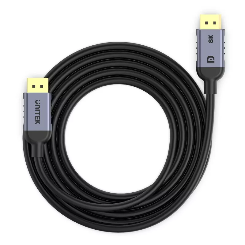 UNITEK C1628GY01-3M DisplayPort kabelis melns, pelēks