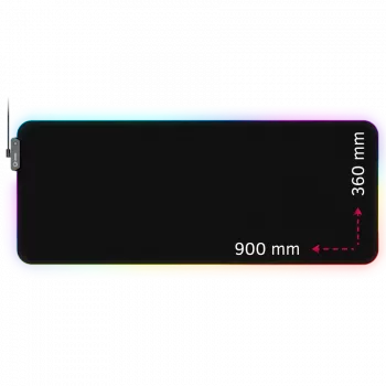 Lorgar Steller 919, spēļu peles paliktnis, ātrdarbīga virsma, neslīdoša gumijas pamatne, RGB fona apgaismojums, USB savienojums, Lorgar WP Gameware atbalsts, izmērs: 900mm x 360mm x 3mm, svars 0.635kg