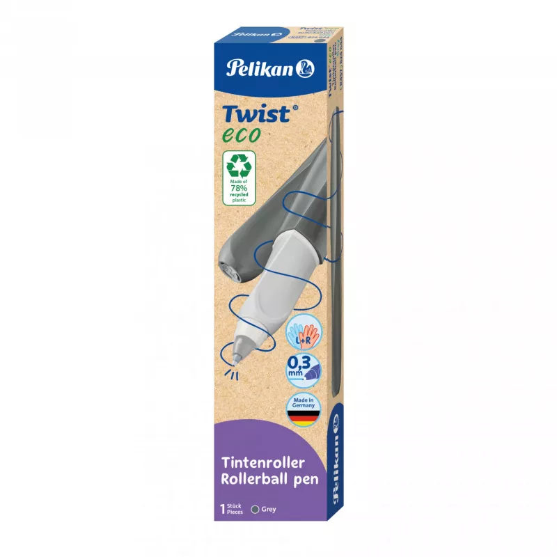 Pildspalva Pelikan Twist eco Blue Grey, gluda rakstīšana, zila