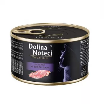 Slapjā kaķu barība Dolina Noteci Premium Rich in rabbit 185 g