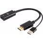 HDMI (siev.) uz DisplayPort (tēviņš) adapteris ShiverPeaks 4K 60Hz 20 cm