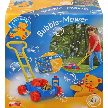 Bubble-Mower zāles pļāvējs ar ziepju burbuļiem, zils/sarkans