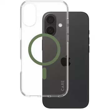 PanzerGlass CARE™ by ® Urban Combat Case Caurspīdīgs ar Zaļu MagSafe iPhone 16 Plus