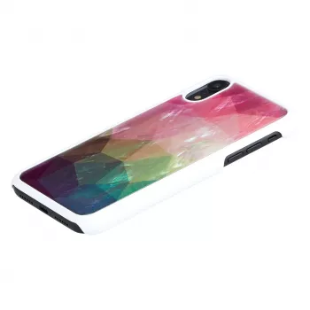 iKins vāciņš iPhone XR – ūdens ziedu dizains, balts