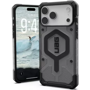UAG Urban Armor Gear Pathfinder MacSafe Macītis | Apple iPhone 17 Pro Max | pelnu (pelēks caurspīdīgs)/melns | 114552113140