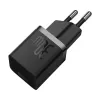Baseus P10110902113-01 USB-C GaN5 mini 30W sienas lādētājs Melns