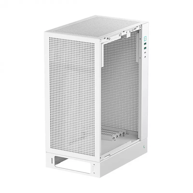 DeepCool CH170 PLUS WH Midi Tower datora korpuss, Micro ATX, bez barošanas avota, 4 paplašinājumu slotu, baltā krāsā
