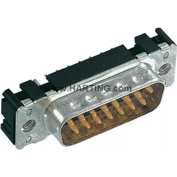 Harting D-SUB kontaktdakša 25 kontakti 180° lodēšanai 09 65 361 7712