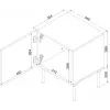 Naktsgaldiņu komplekts 2 gab. cama meble PALAZZO BIS 45×39×H59 cm, balts matēts, MDF/skaidu plātne