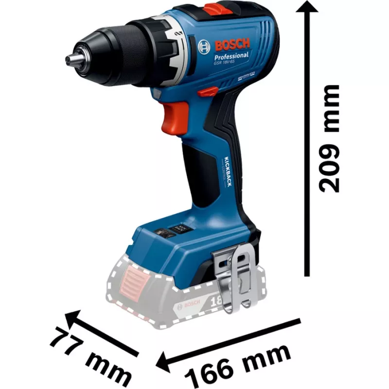 18V Profesionālais komplekts GBH 18V-22 + GSR 18V-65 + GWS 18V-8 Professional, zils, 2x Li-Ion akumulators 5,0Ah, 3 L-BOXX kastēs