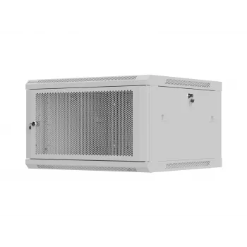 Sienas skapis 19 inch 6U 600x600 pelēks perforēts Lanberg WF01