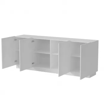 Kumode Cama LIVERTI 200x42x78 cm balta, skaidu plātnes rāmis 16 mm, durvis 16 mm