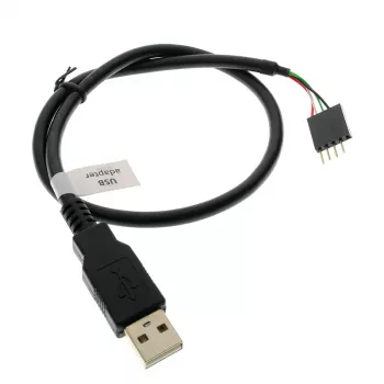 USB kabelis Akasa 0.4m USB A Melns