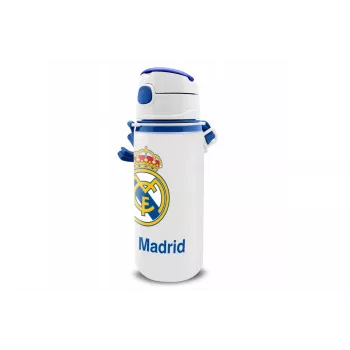 Bērnu alumīnija sporta pudele ar snīpi KIDS 600 ml – Real Madrid dizains