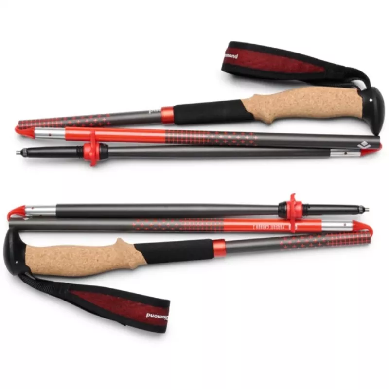 BLACK DIAMOND Trekking nūjas Pursuit Carbon Z, Fitness Device antracīts/oranžs, 1 pāris, 115 cm
