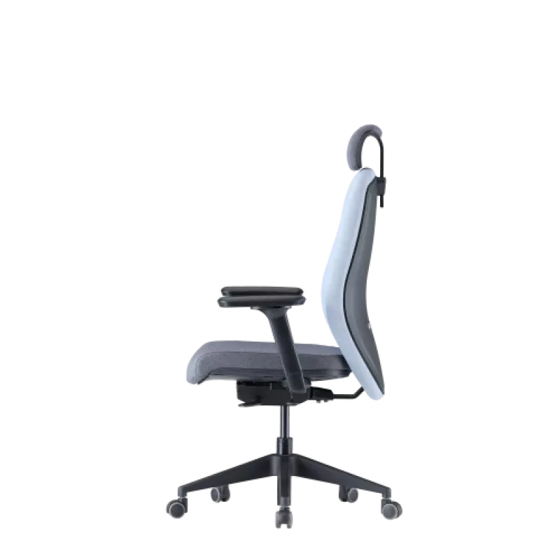 Up Up Athene ergonomiskais biroja krēsls Melns, Pelēks + Zils audums