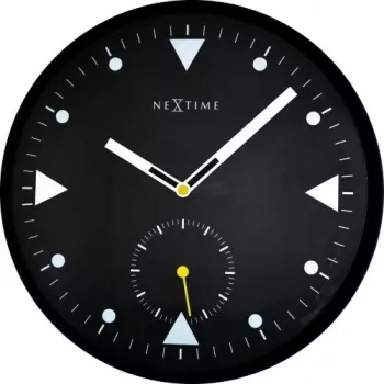 NeXtime klok 3049 Serious Black, Ø32 cm, sienas pulkstenis, melns