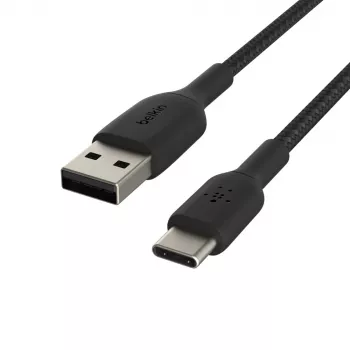Pīts USB-C uz USB-A kabelis 15cm Melns