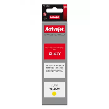 Tintes pudele ActiveJet AC-G41Y Canon printeriem, aizstāj Canon GI-41Y, 70 ml, dzeltena, uz ūdens bāzes