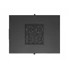 Tīkla skapis LANBERG 19 inch 24U 600x800 mm melns ar stikla durvīm un LCD izgriezumu (Flat Pack) v2