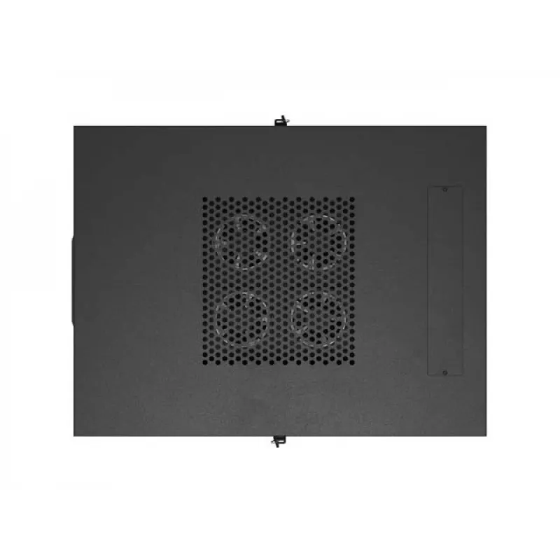 Tīkla skapis LANBERG 19 inch 24U 600x800 mm melns ar stikla durvīm un LCD izgriezumu (Flat Pack) v2