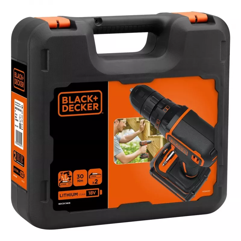 Black & Decker BDCDC18KB-QW, Pistol satveres urbis, 10 mm, 25 mm, 10 mm, 650 RPM, 30 N·m