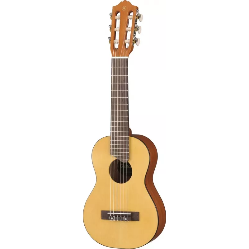 Akustiskā ģitālele YAMAHA GL1 Baritone — egles virsma, meranti sāni/mugura, 6 stīgas, 43,3 cm skala, 70 mm dziļums, labā roka, ar futrāli