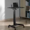 Pārnēsājams dators ar ratiņiem, regulējams augstumā līdz 113 cm, slīpums līdz 30°, melns