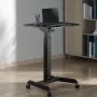 Pārnēsājams dators ar ratiņiem, regulējams augstumā līdz 113 cm, slīpums līdz 30°, melns