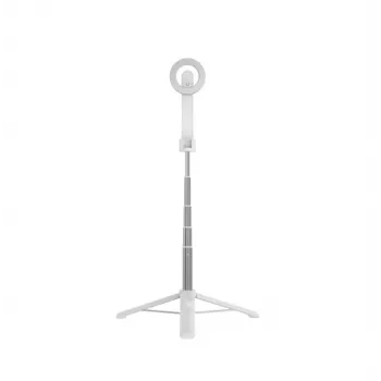 Selfie stabiņš FIXED FIXSN-M-W — Bluetooth salokāms alumīnija stabs, max 72 cm, balts