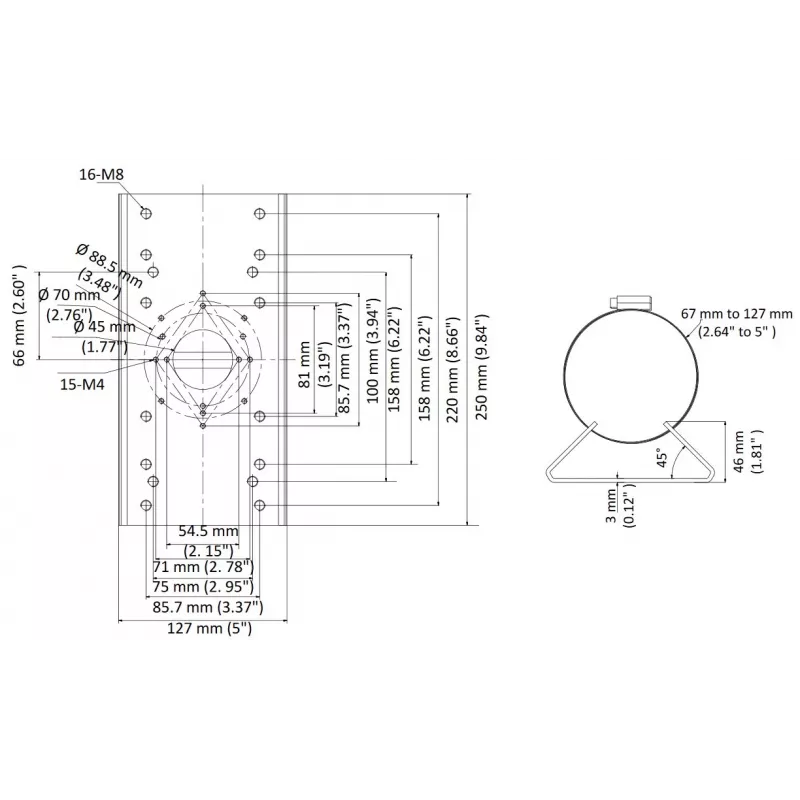 Hikvision DS-1275ZJ-SUS Drošības kameras papildpiederums - Apgaismotājs