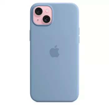 Apple iPhone 15 Plus Silikona Maciņš ar MagSafe - Ziemas Zils
