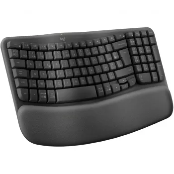 Logitech Wave Keys bezvadu ergonomiskā tastatūra - GRAPHITE - NLB - 2.4GHZBT - NA - CENTRAL-419 - UNIVERSAL