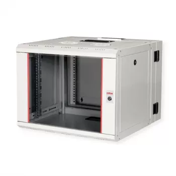 ROLINE 19 inch sienas skapis Pro 7U, 600x600 mm, divdaļīgs grozāms, pelēks, IP20, 50 kg