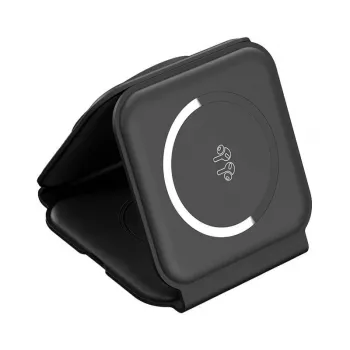 Choetech T588-F 3in1 Magnētiskais Bezvadu Lādētājs 15W (melns)