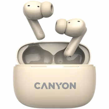 Canyon CNS-TWS10BG Bezvadu austiņas True Wireless Stereo (TWS) Iekšauss zvaniem/mūzikai/sportam/ikdienai USB Type-C Bluetooth Bēšs