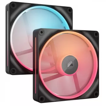 Korpusa ventilators Corsair iCUE LINK LX140-R RGB, 140 mm, melns