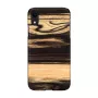 Telefona maciņš man and wood iPhone XR — baltā melnkoka muguriņa, aizsargājošs apvalks