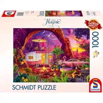 Puzle Schmidt Spiele Jeff Haynie — Kempings Paradīze Tuksnesī, 1000 gab., MPN 58574