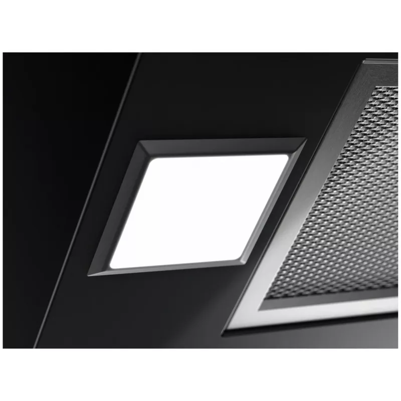 Sienas nosūcējs Electrolux LFV626K, melns, 598×396 mm, 615 m³/h recirkulācija, 62 dB, oglekļa filtrs