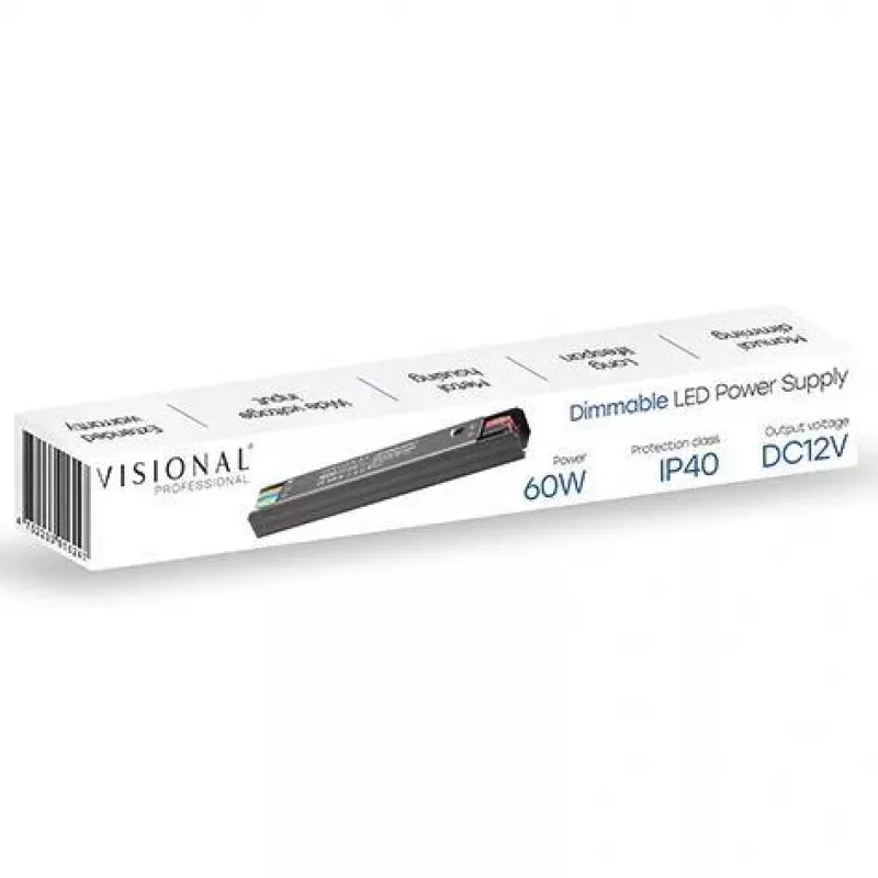 Lightstrip barošanas bloks 12V 5A 60W VS-60W-12C Visional