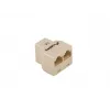 Lanberg AD-RJ45-2RJ45-OU tīkla sadalītājs Bēšs