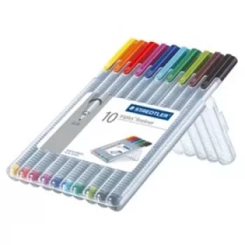 Rakstāmpildspalva Staedtler triplus 334 Multi 10 gab.