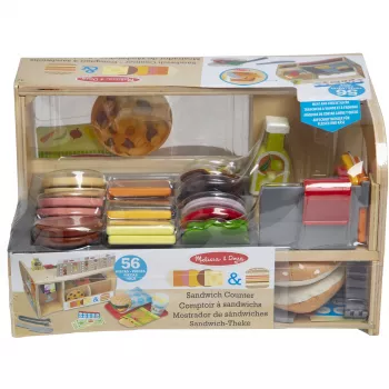 Melissa & Doug koka sviestmaižu letiņš ar šķēlēju – 56 lomu spēles pārtikas gabali - FSC sertificēts