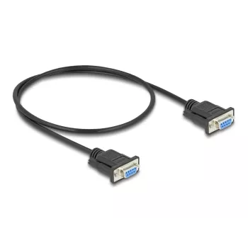 DeLOCK 86822 seriālais kabelis melns 0.5 m DB-9