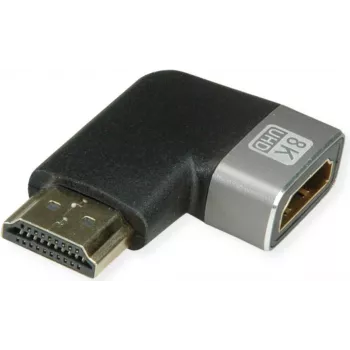 ROLINE HDMI 8K Adapter 90° leņķa spraudnis/līgzdas savienotājs (12.03.3251)