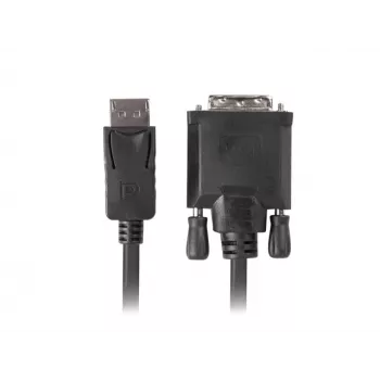 Video kabeļa adapteris LANBERG DisplayPort uz DVI-D CA-DPDV-10CU-0018-BK, 1.8 m, melns