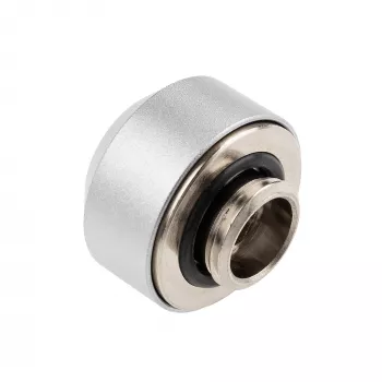 Hardtube fitting 14 mm OPTIMUS — metāla ūdens dzesēšanas savienotājs, sudrabs