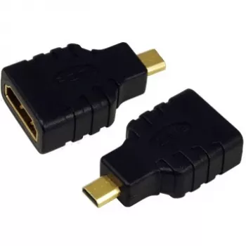 Pārejas adapteris HDMI D (micro HDMI) uz HDMI A LogiLink AH0010 Melns