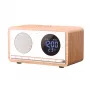 MANTA RDI912W Rimini modinātājpulkstenis ar Bluetooth un bezvadu uzlādi, balts